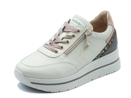 Nero Giardini Nero Giardini Sneakers Donna I617360D Velvet Col. Milk pelle bianco Milk