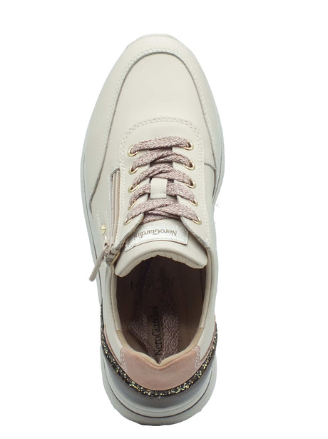 Nero Giardini Nero Giardini Sneakers Donna I617360D Velvet Col. Milk pelle bianco Milk
