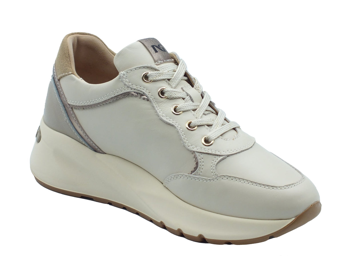 Nero Giardini Nero Giardini Sneakers Donna I617384D Velvet Col. Milk pelle bianco Milk