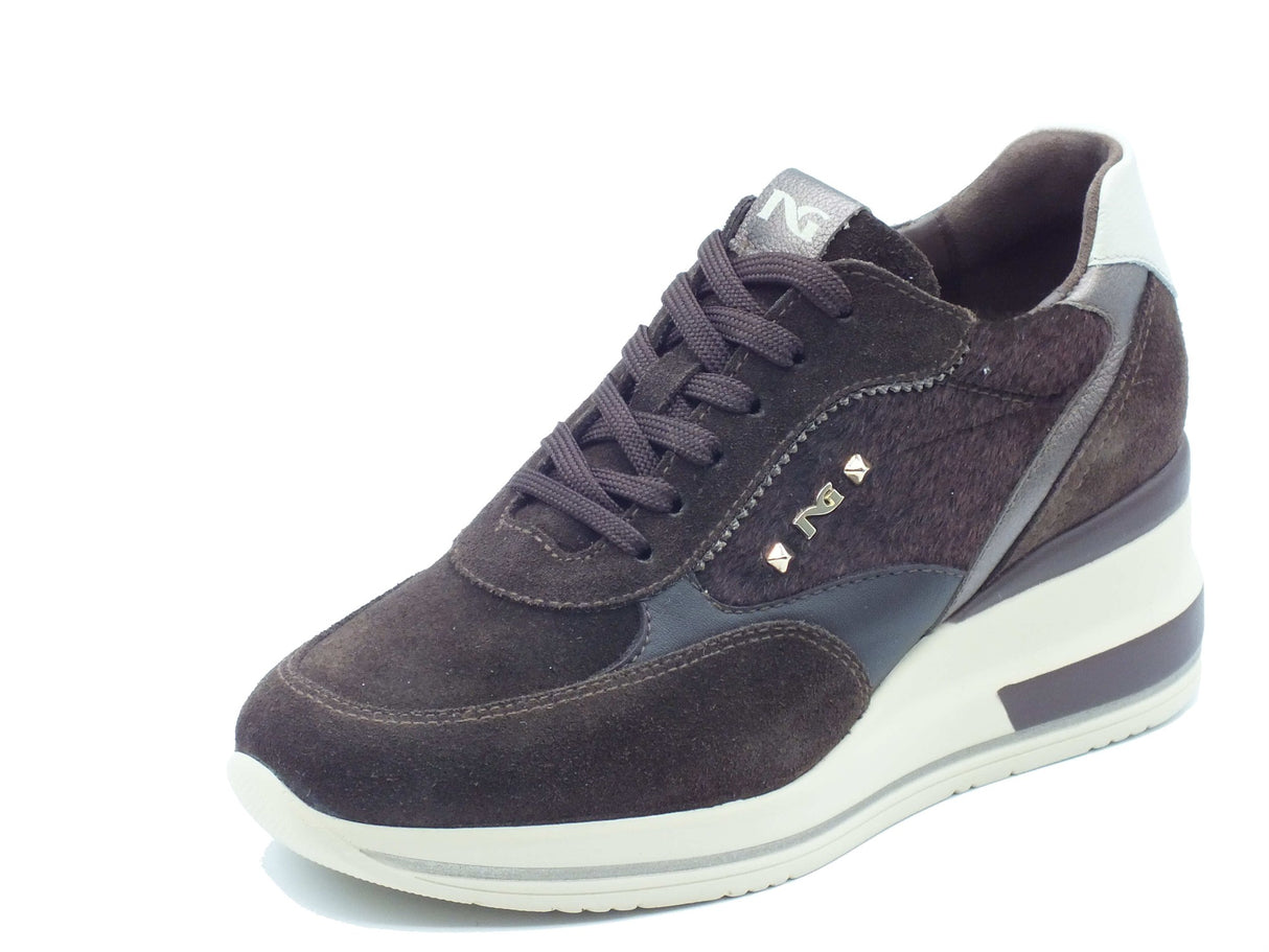 Nero Giardini Nero Giardini Sneakers Donna I617391D Arold Col. T.Moro pelle marrone Testa di Moro