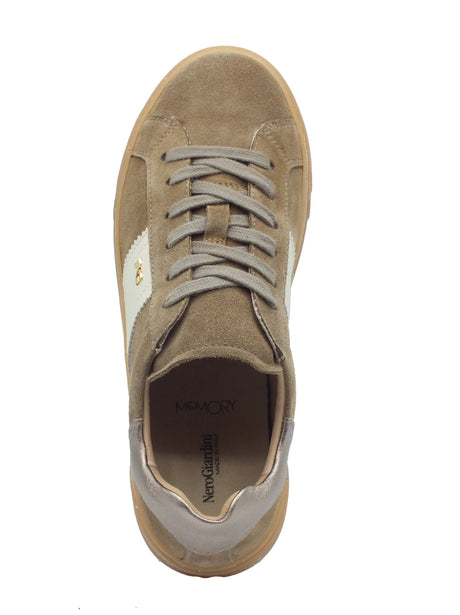 Nero Giardini Nero Giardini Sneakers Donna I617420D Velour Col. Fango pelle marrone Fango