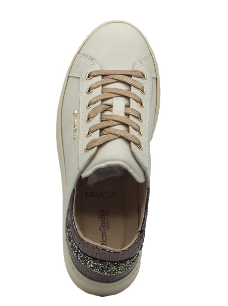 Nero Giardini Nero Giardini Sneakers Donna I617482D Velvet Col. Milk pelle bianco Milk