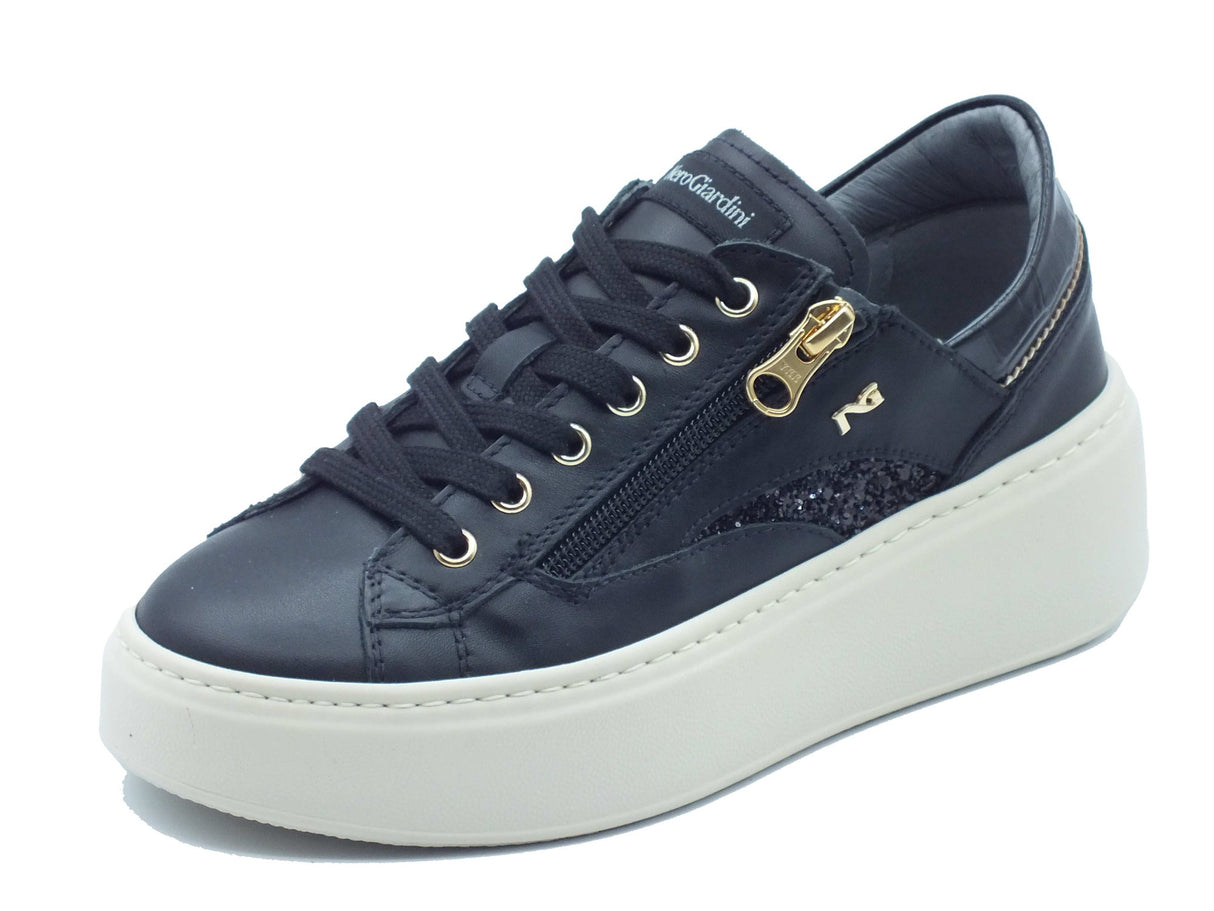 Nero Giardini Nero Giardini Sneakers Donna I617500D Guanto Nero pelle nero Nero