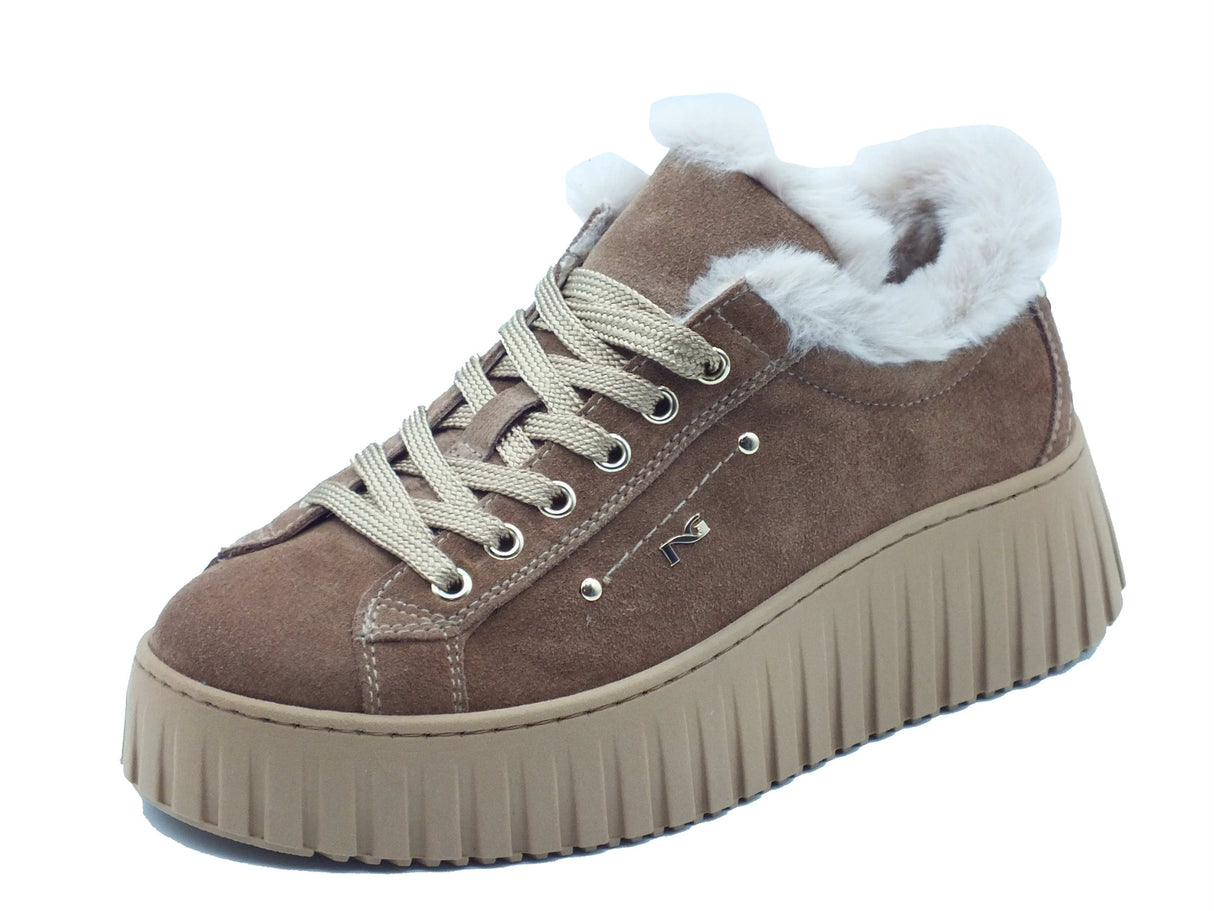 Nero Giardini Nero Giardini Sneakers Donna I617510D Velour Col. Mou pelle marrone Mou