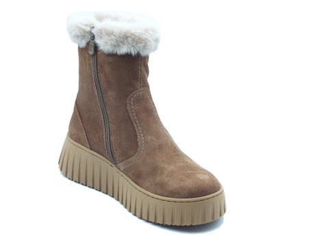 Nero Giardini Nero Giardini Tronchetti con zeppa Donna I617512D Velour Col. Mou pelle marrone Mou