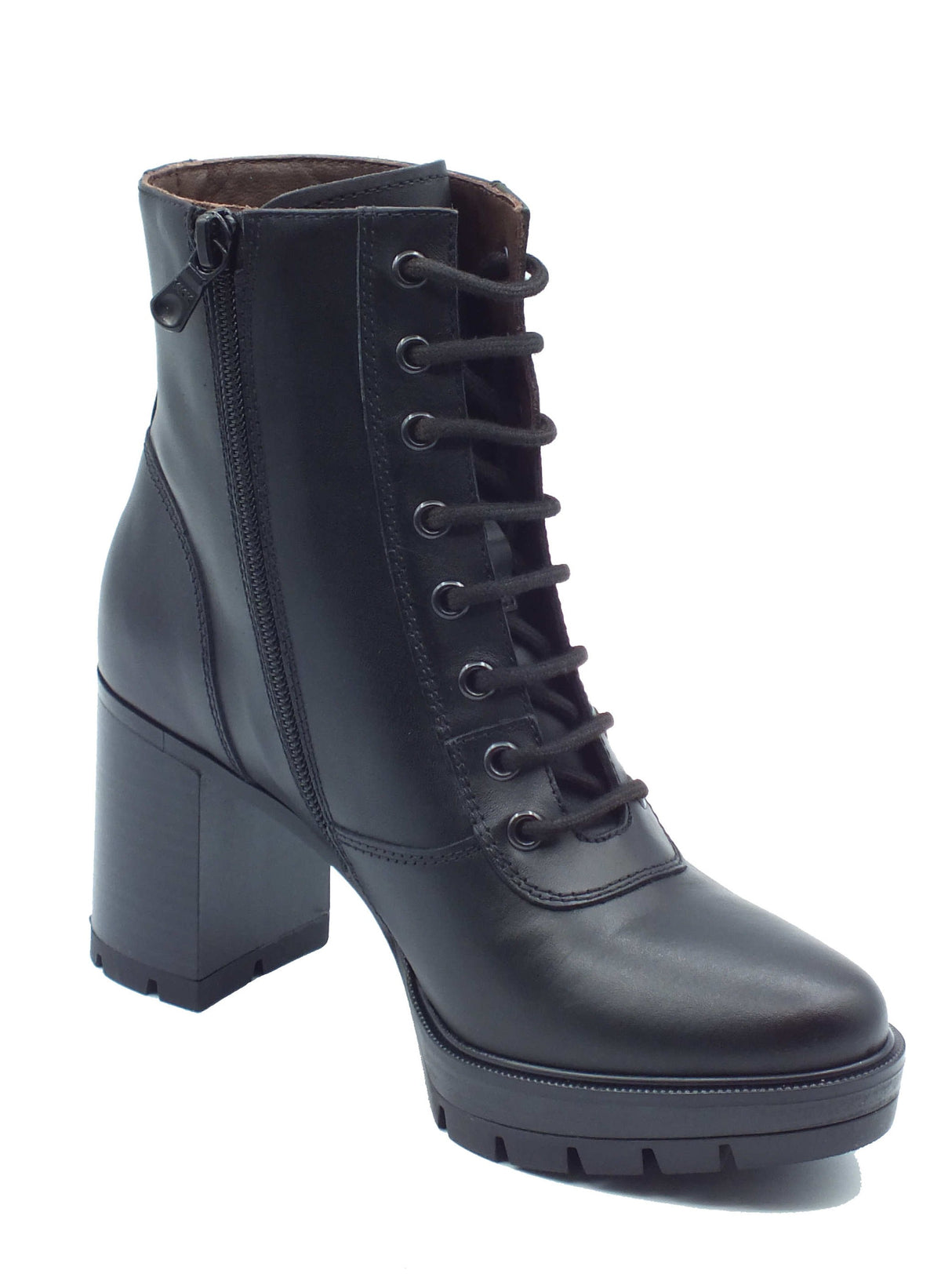 Nero Giardini Nero Giardini Tronchetti con tacco Donna I618040D Guanto Col. Nero pelle nero Nero