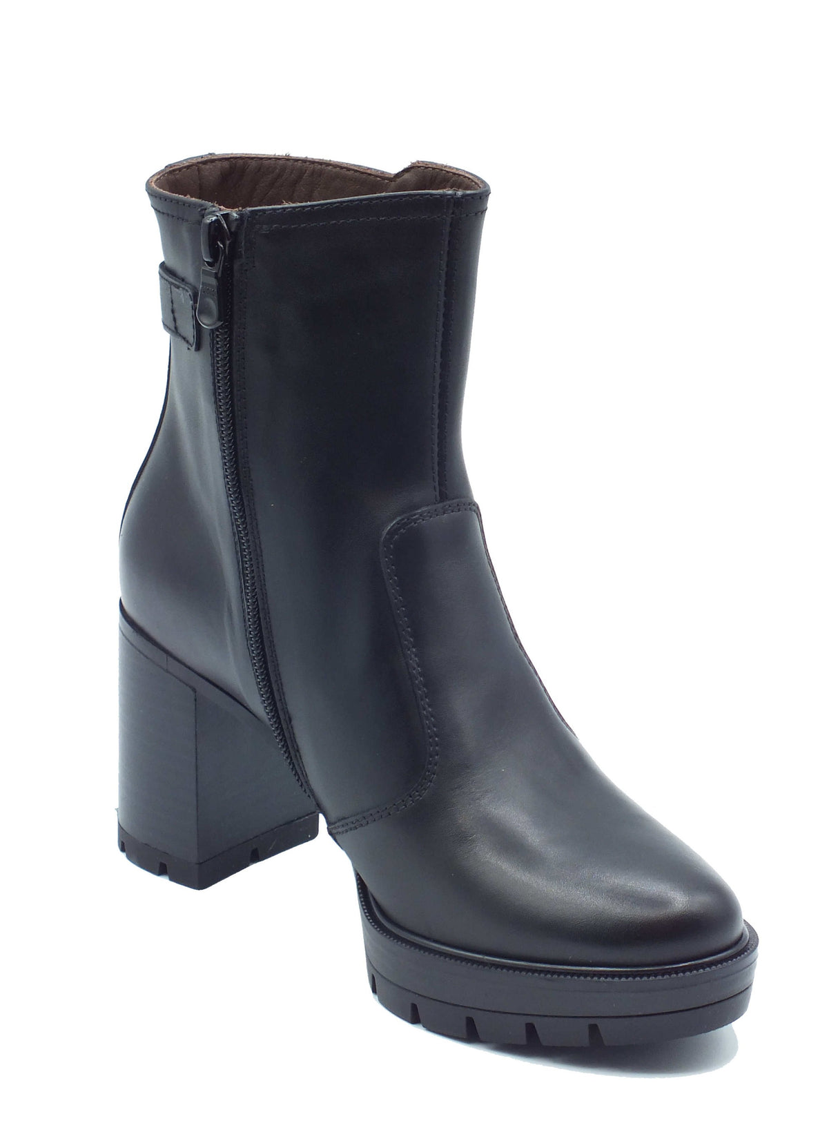 Nero Giardini Nero Giardini Tronchetti con tacco Donna I618042D Guanto Col. Nero pelle nero Nero
