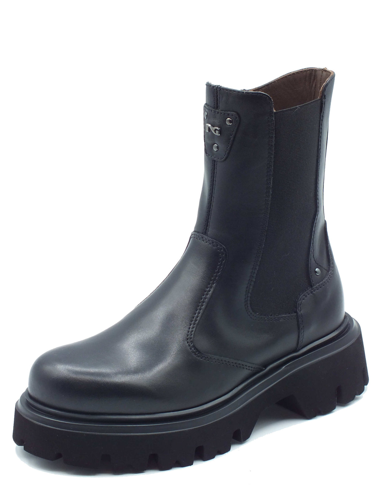 Nero Giardini Nero Giardini Tronchetti con tacco Donna I618060D Guanto Col. Nero pelle nero Nero