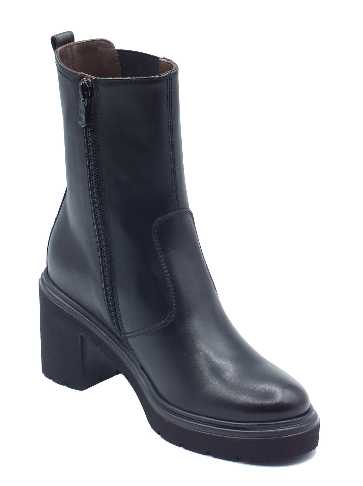 Nero Giardini Nero Giardini Tronchetti con tacco Donna I618080D Guanto Col. Nero pelle nero Nero