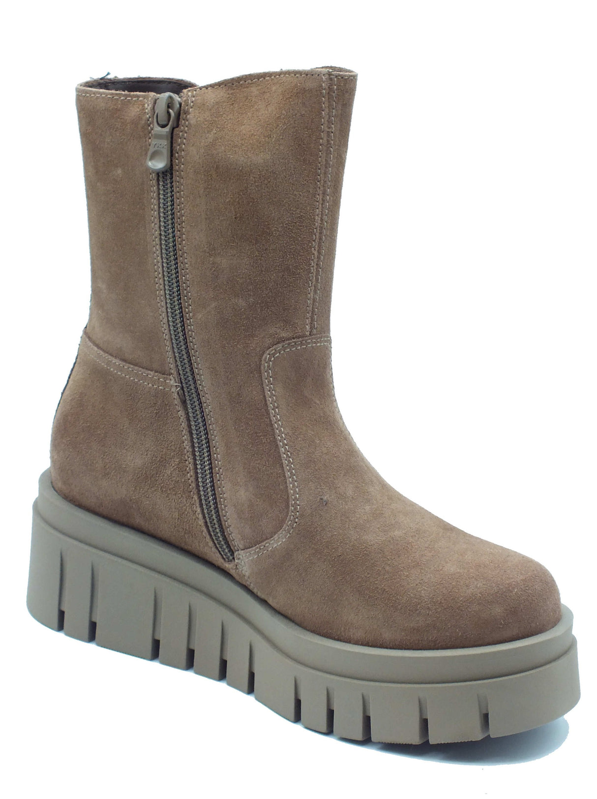 Nero Giardini Nero Giardini Tronchetti con zeppa Donna I618101D Velour Col. Mou pelle marrone Mou