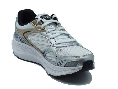 Skechers Skechers Sportive Donna 128633 White Silver Black pelle argento Silver Black