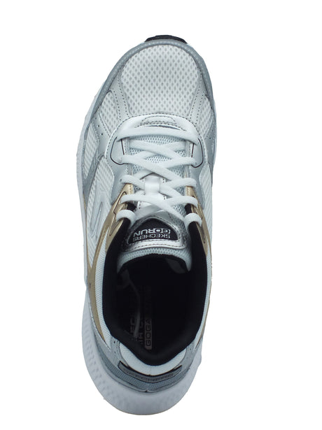 Skechers Skechers Sportive Donna 128633 White Silver Black pelle argento Silver Black