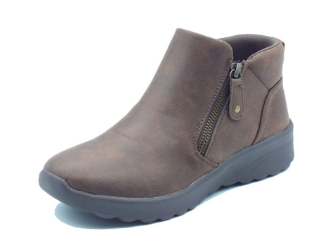 Skechers Skechers Tronchetti con zeppa Donna 158952 Fall in Bloom Chocolate sintetico marrone Marrone