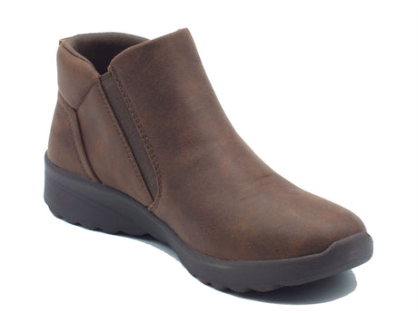 Skechers Skechers Tronchetti con zeppa Donna 158952 Fall in Bloom Chocolate sintetico marrone Marrone