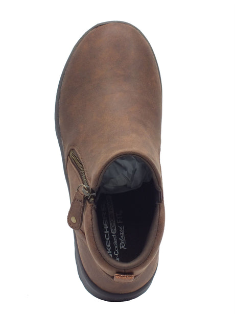 Skechers Skechers Tronchetti con zeppa Donna 158952 Fall in Bloom Chocolate sintetico marrone Marrone