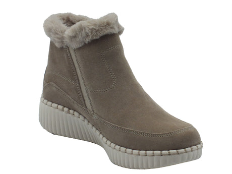 Skechers Skechers Tronchetti con zeppa Donna 168108 Fresh Zip Taupe pelle beige Taupe