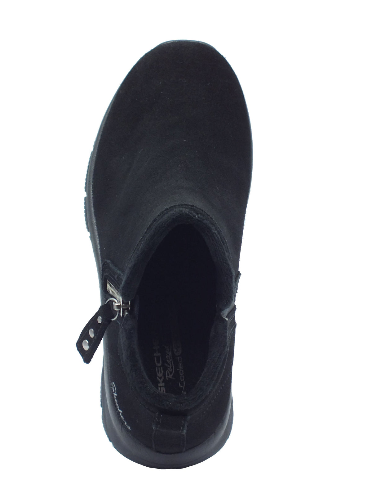 Skechers Skechers Tronchetti con zeppa Donna 168188 Urban Zip Black pelle nero Black