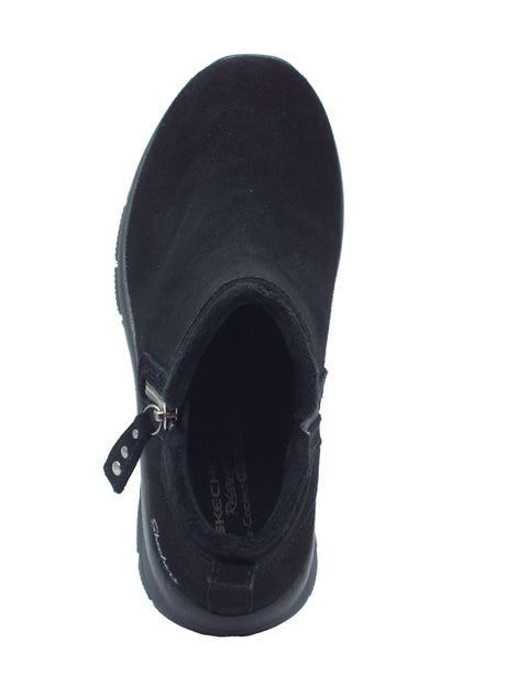Skechers Skechers Tronchetti con zeppa Donna 168188 Urban Zip Black pelle nero Black
