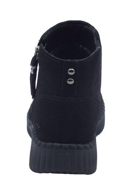 Skechers Skechers Tronchetti con zeppa Donna 169086 Weekend Crush Black pelle nero Black