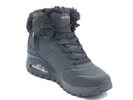 Skechers Skechers Tronchetti con zeppa Donna 190285 Arctic Avenue Black pelle nero Black