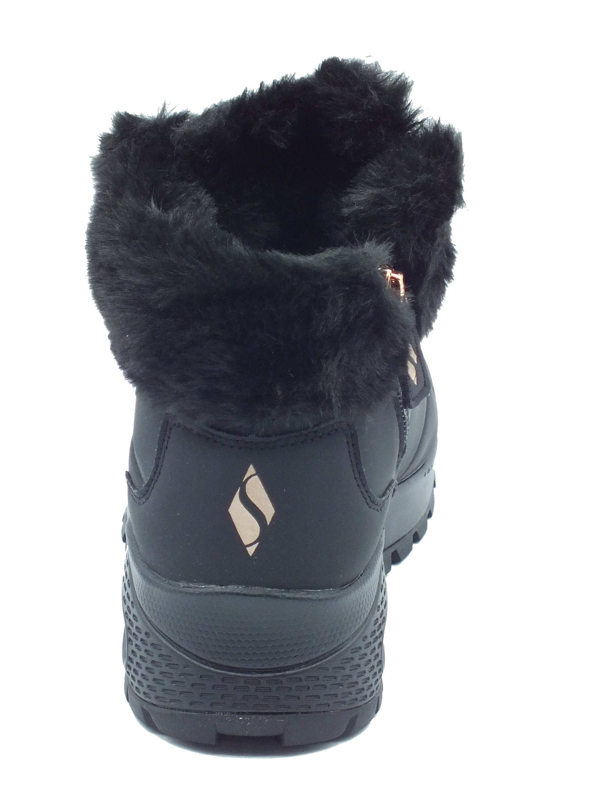 Skechers Skechers Tronchetti con zeppa Donna 190285 Arctic Avenue Black pelle nero Black