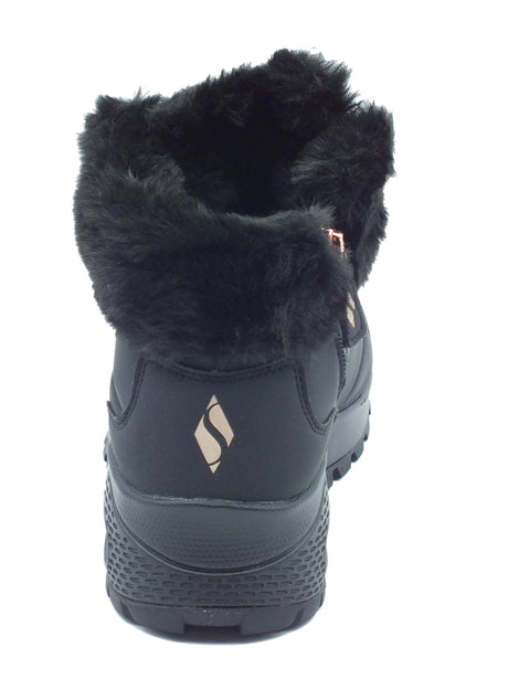 Skechers Skechers Tronchetti con zeppa Donna 190285 Arctic Avenue Black pelle nero Black