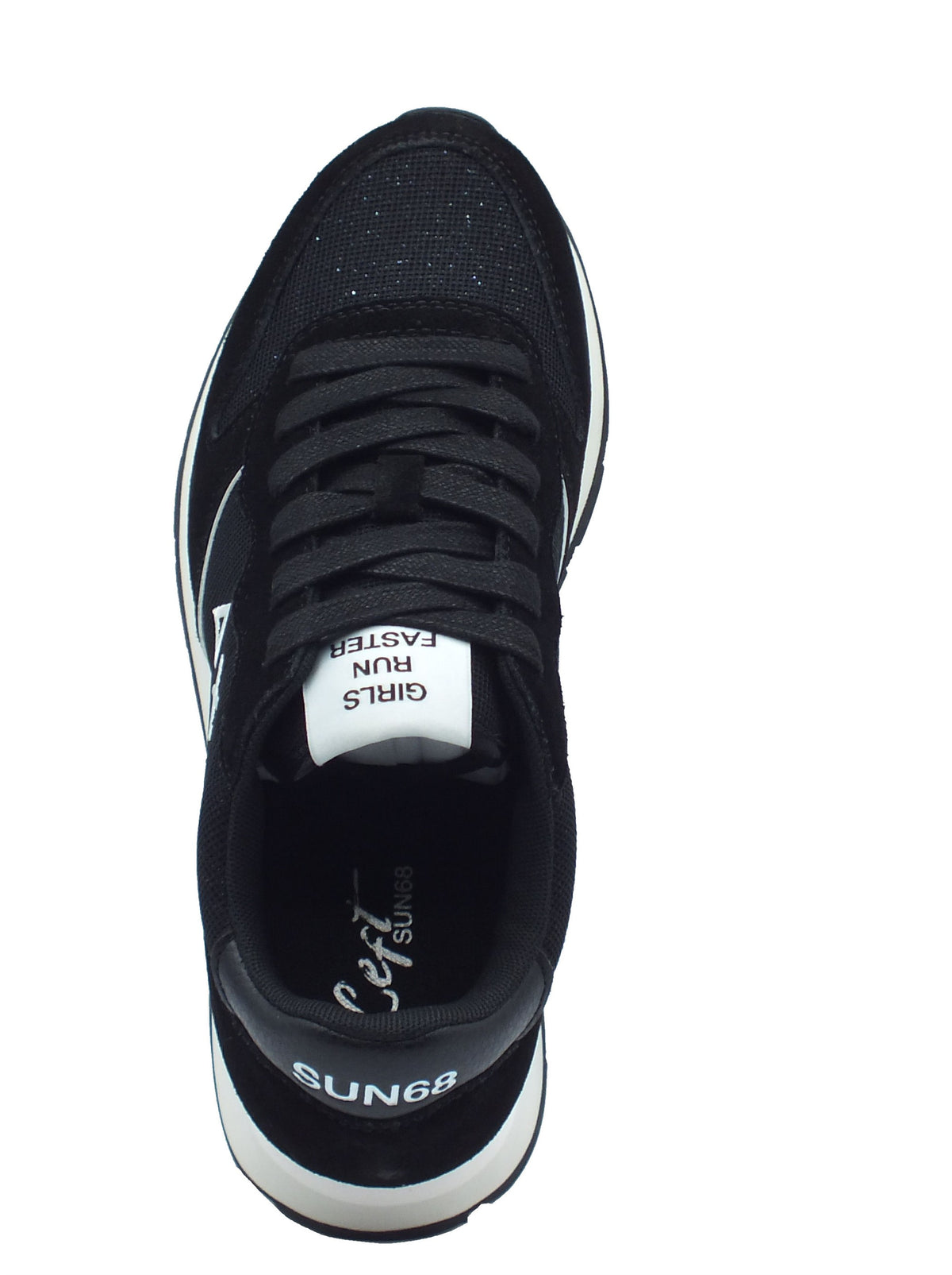 SUN68 SUN68 Sportive Donna Z46204 Ally Glitter Textile Nero pelle nero Nero