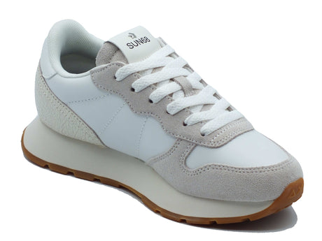 SUN68 SUN68 Sportive Donna Z46206 Ally Studs Bianco pelle bianco Bianco