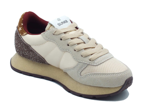 SUN68 SUN68 Sportive Donna Z46207 Ally Vintage Bianco Panna pelle bianco Bianco Panna