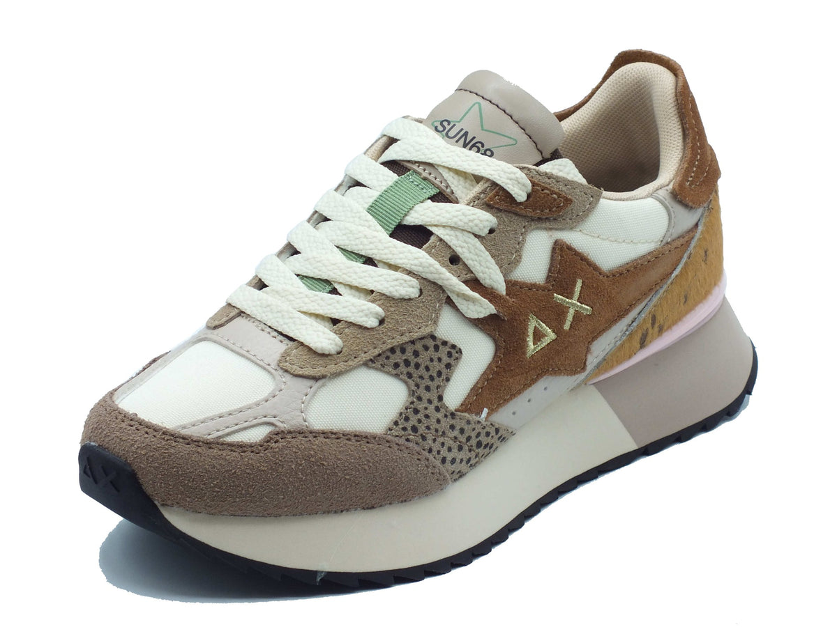 SUN68 SUN68 Sportive Donna Z46222 Stargirl Multicolor Beige pelle marrone Beige