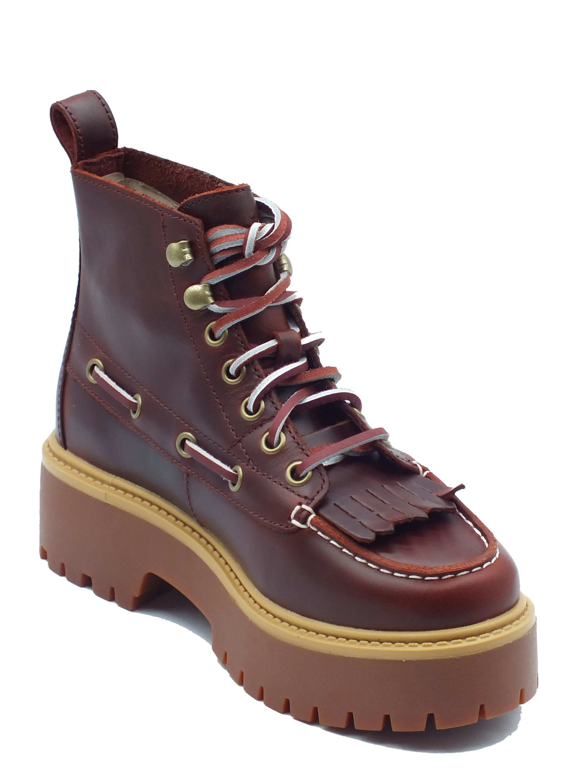 Timberland Timberland Scarponcini Donna 0A27YZ Stone Street Burgundy pelle marrone Burgundy