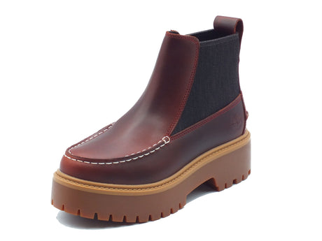 Timberland Timberland Scarponcini Donna 0A5TGP Stone Street Burgundy pelle rosso Burgundy