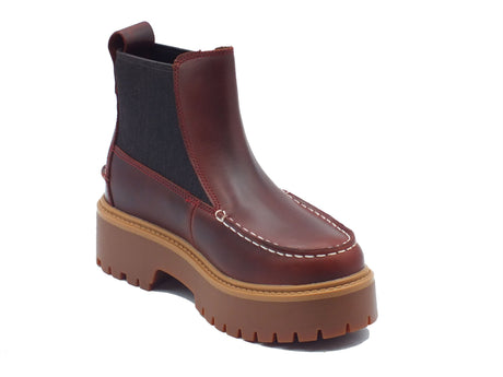 Timberland Timberland Scarponcini Donna 0A5TGP Stone Street Burgundy pelle rosso Burgundy