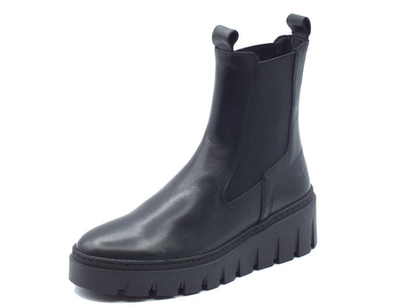 Tamaris Tamaris Tronchetti con zeppa Donna 1-25489-45 Black pelle nero Black