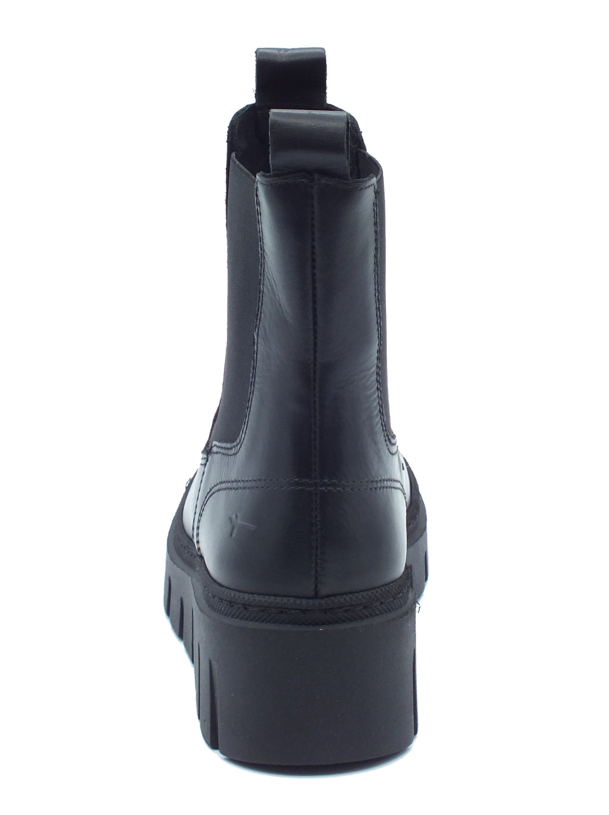 Tamaris Tamaris Tronchetti con zeppa Donna 1-25489-45 Black pelle nero Black
