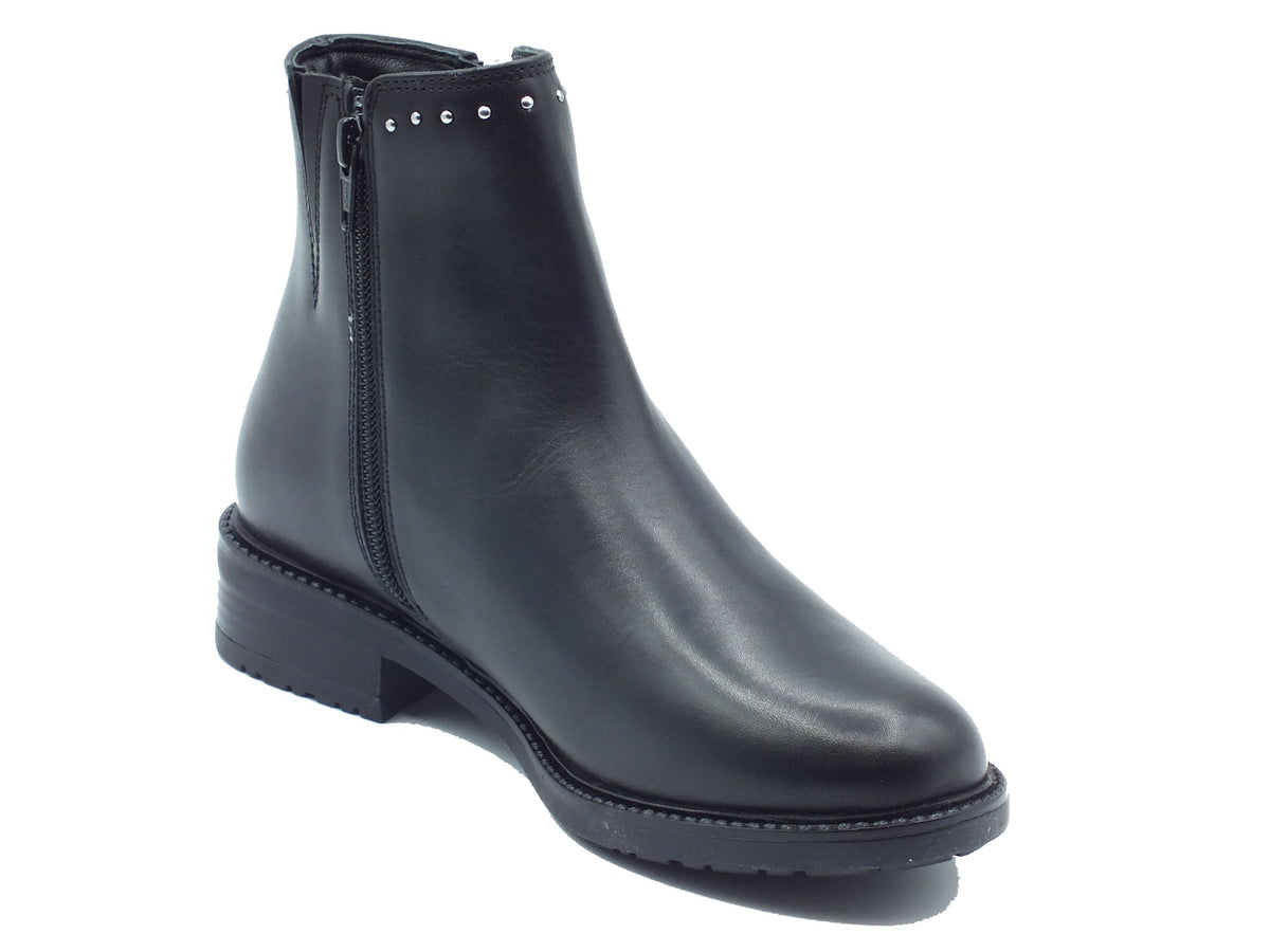 Valleverde Valleverde Tronchetti con tacco Donna 17113 Vitello Nero pelle nero Nero