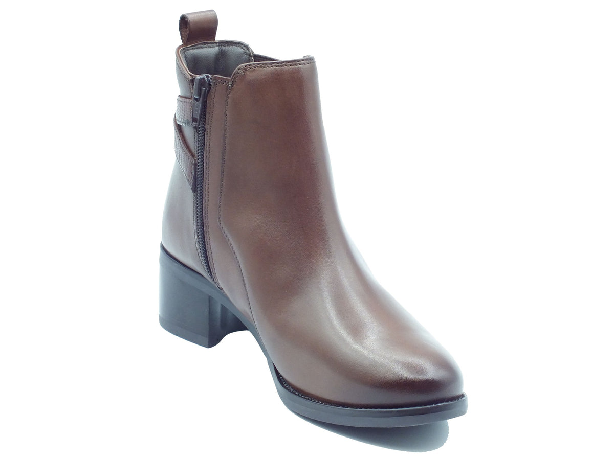 Valleverde Valleverde Tronchetti con tacco Donna 17191 Nappa Marrone pelle marrone Marrone