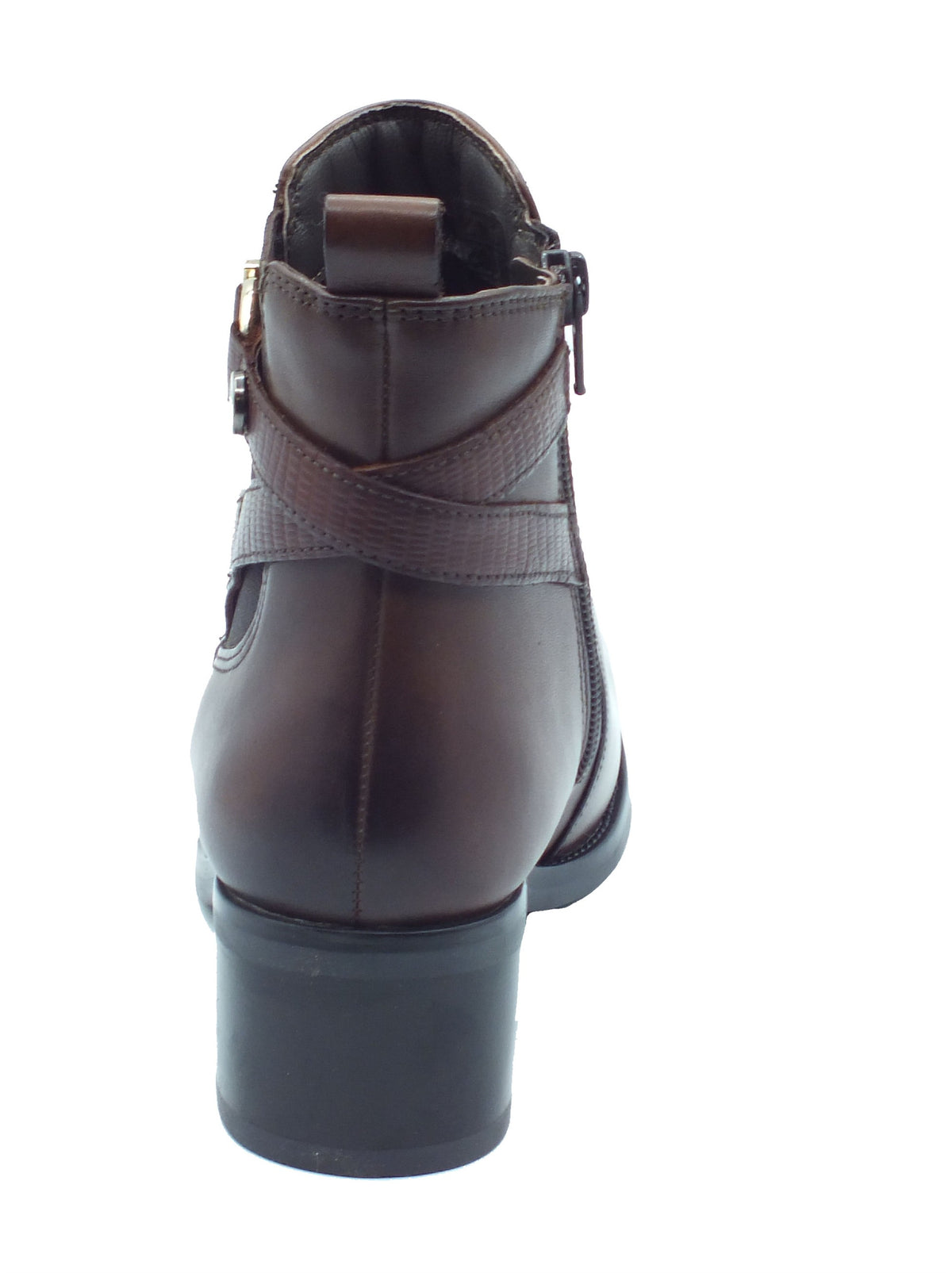 Valleverde Valleverde Tronchetti con tacco Donna 17191 Nappa Marrone pelle marrone Marrone