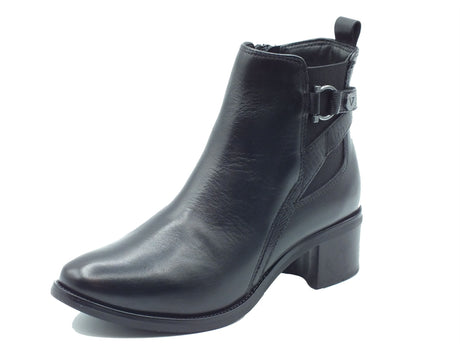 Valleverde Valleverde Tronchetti con tacco Donna 17191 Nappa Nera pelle nero Nero