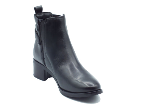 Valleverde Valleverde Tronchetti con tacco Donna 17191 Nappa Nera pelle nero Nero