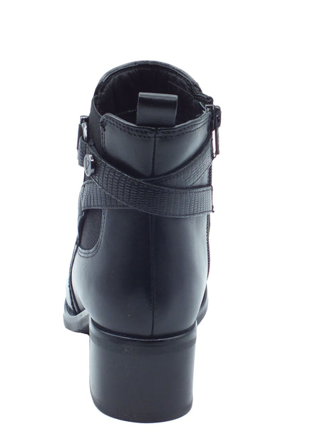 Valleverde Valleverde Tronchetti con tacco Donna 17191 Nappa Nera pelle nero Nero