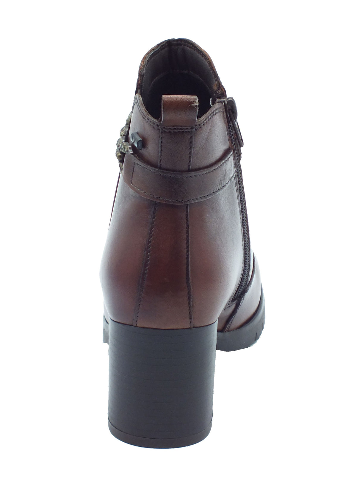 Valleverde Valleverde Tronchetti con tacco Donna 47663 Vitello Marrone pelle marrone Marrone