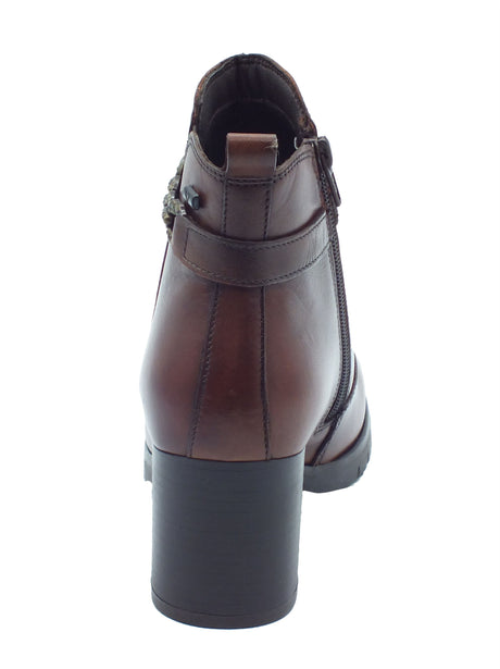 Valleverde Valleverde Tronchetti con tacco Donna 47663 Vitello Marrone pelle marrone Marrone