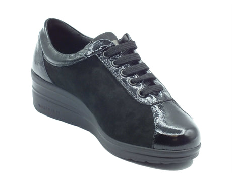 Valleverde Valleverde Sneakers confort Donna VD204F Suede Black pelle nero Nero