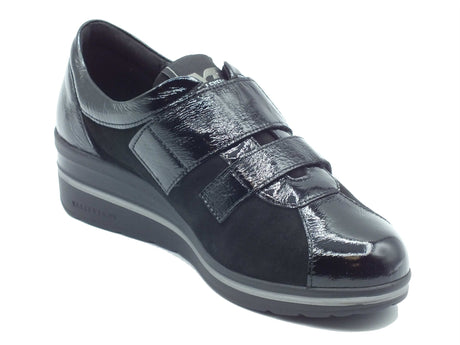 Valleverde Valleverde Sneakers confort Donna VD205F Suede Noir pelle nero Nero