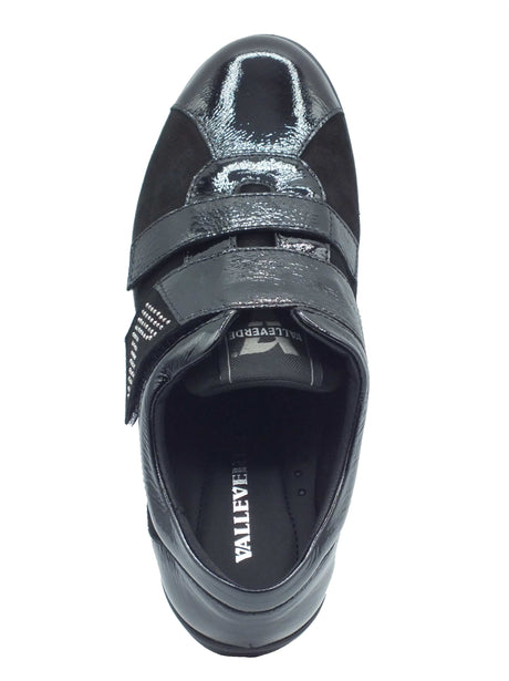 Valleverde Valleverde Sneakers confort Donna VD205F Suede Noir pelle nero Nero