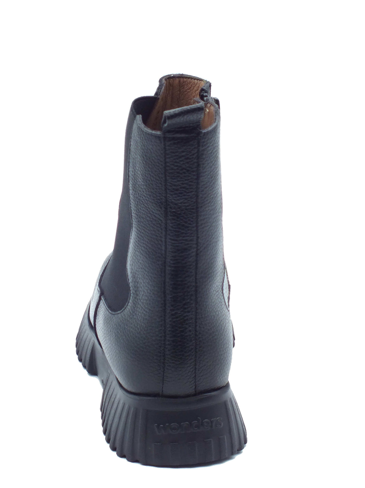 Wonders Wonders Tronchetti con zeppa Donna A-4422 FlexFly Wild Negro pelle nero Negro