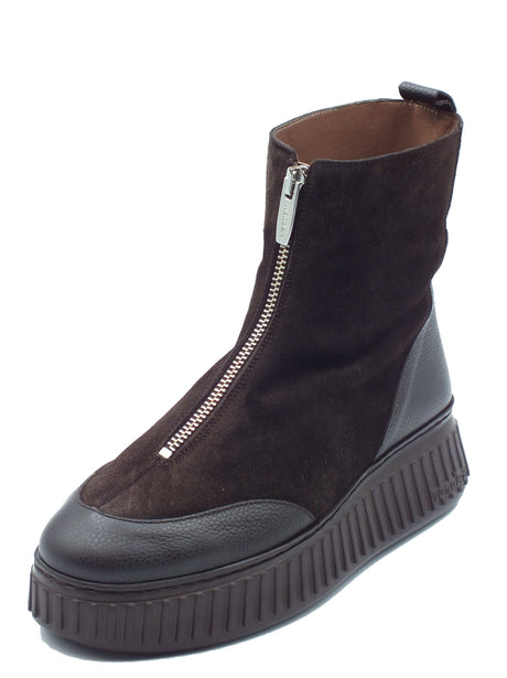 Wonders Wonders Tronchetti con zeppa Donna A-5202 Xfly Wild Coffe pelle marrone Coffe