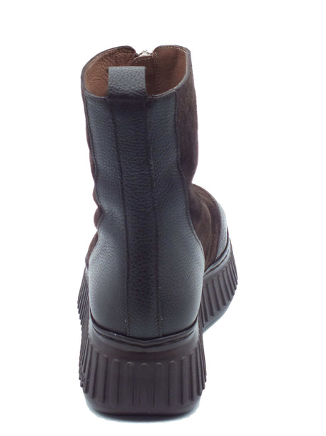 Wonders Wonders Tronchetti con zeppa Donna A-5202 Xfly Wild Coffe pelle marrone Coffe