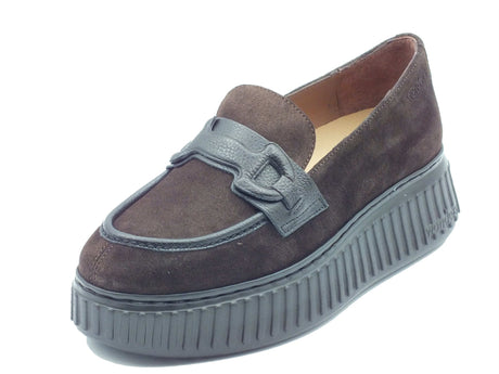 Wonders Wonders Mocassini Donna A-5203 Xfly Charme Testa pelle marrone testa di moro